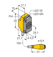 Czujnik fotoelektryczny QS18VP6DBQ - Turck