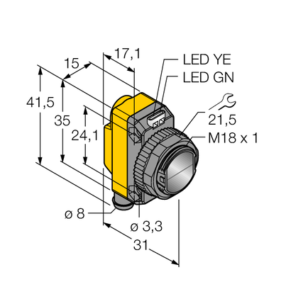 Czujnik fotoelektryczny QS186EQ7 - Turck