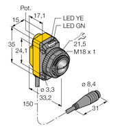 Czujnik fotoelektryczny QS18VP6CV45Q - Turck