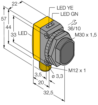 Czujnik fotoelektryczny QS30FF400Q - Turck