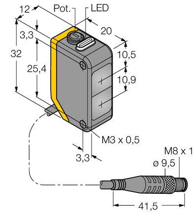 Czujnik fotoelektryczny Q20PDVSQ - Turck