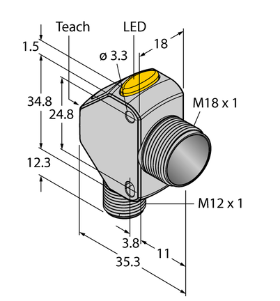 Czujnik fotoelektryczny Q3XTBLD150-Q8 - Turck