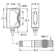 Czujnik fotoelektryczny VS8APFF30BQ3 - Turck