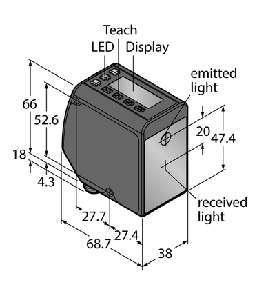 Czujnik fotoelektryczny LTF12UC2LDQ - Turck