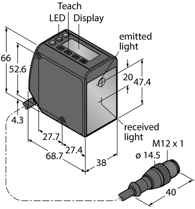 Czujnik fotoelektryczny LTF12KC2LDQP - Turck
