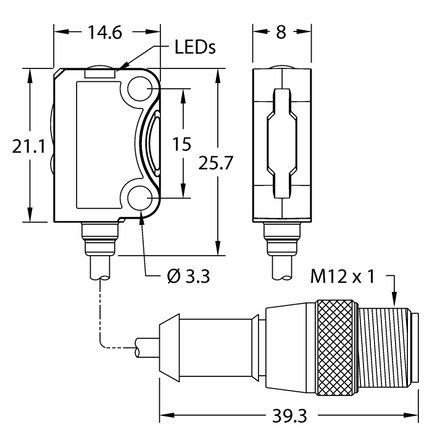 Czujnik fotoelektryczny VS8EAPAF70Q5 - Turck