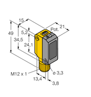 Czujnik fotoelektryczny QS18K6AF120Q8 - Turck