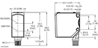 Czujnik fotoelektryczny QCM50-K3D60-Q8-5 - Turck