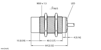 Czujnik indukcyjny NI30U-M30-AN6X - Turck