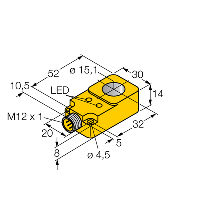 Czujnik indukcyjny BI15R-Q14-AP6X2-H1141 - Turck