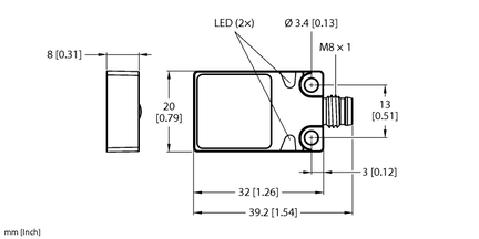 Czujnik indukcyjny BI5U-Q08-AP6X2-V2131 - Turck