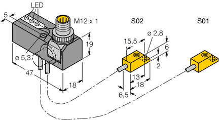 Czujnik indukcyjny NI2-ISI-0.055-BDS-2AP6X3-H1141/S34 - Turck