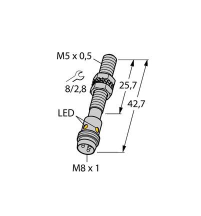 Czujnik indukcyjny BI1U-EG05-AP6X-V1331 - Turck