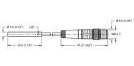 Czujnik indukcyjny BI1U-EH04-AP6X-0.3-PSG3M - Turck