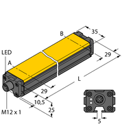 Czujnik indukcyjny przemieszczenia liniowego LI2000P0-Q25LM0-ELIU5X3-H1151 - Turck