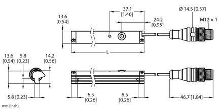 Czujnik magneto-indukcyjny przemieszczenia liniowego WIM96-UNTL-IOL-0.3-RS4 - Turck
