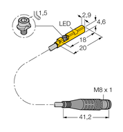 Czujnik magneto-indukcyjny BIM-UNR-AN6X-0.3-PSG3M - Turck