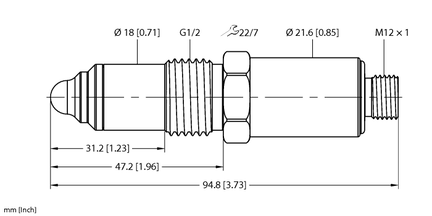Pojemnościowy czujnik poziomu granicznego NCLS-30-UN6X-H1141 - Turck