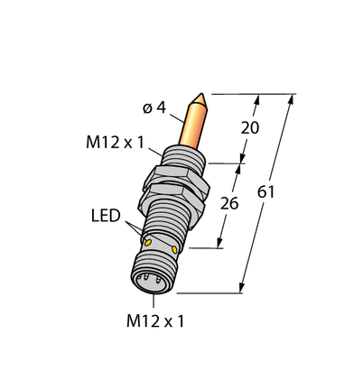 Czujnik pola magnetycznego NIMFE-EM12/4.0L61-UP6X-H1141/S1182 - Turck