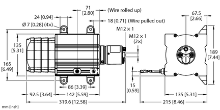 Element DWE-35000-135-105-9E43B-B3M12 - Turck
