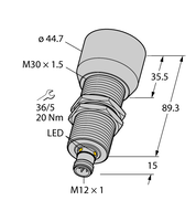 Czujnik radarowy DR6W-M30E-IOL8X2-H1141 - Turck