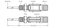 Czujnik temperatury TTM100C-103A-G1/8-LI6-H1140-L024 - Turck