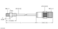 Czujnik temperatury TP-203A-M6-H1141-L100-I7 - Turck