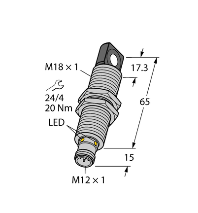 Czujnik ultradźwiękowy RU40U-M18MS-LFX-H1151 - Turck
