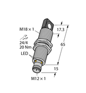 Czujnik ultradźwiękowy RU40U-M18MS-LFX-H1151 - Turck