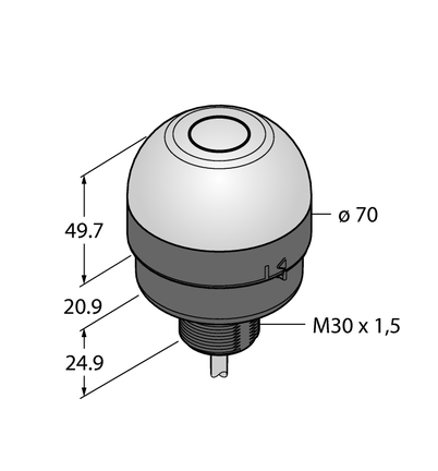 Czujnik weryfikacji pobrania Pick-to-Light K70DXN2T2GRY - Turck