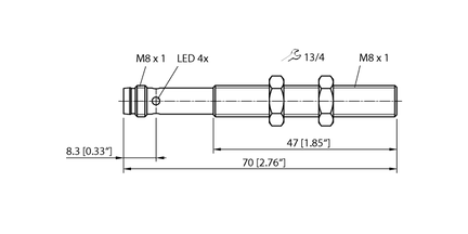Czujnik ultradźwiękowy RU10L-M08-UN8X-V1141 - Turck