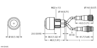 Czujnik weryfikacji pobrania Pick-to-Light K30PTSQ2PS - Turck