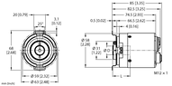 Enkoder absolutny obrotowy, wieloobrotowy REM-E-106C10E-9E43B-B3M12 - Turck