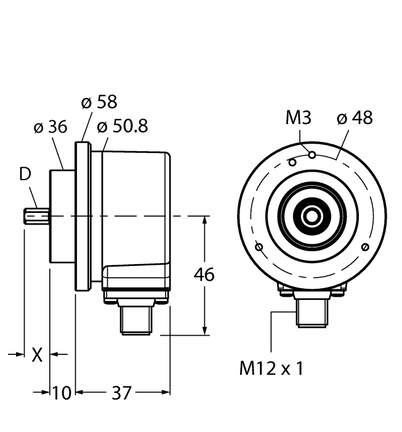 Enkoder inkrementalny REI-10S12C-4B512-H1181 - Turck