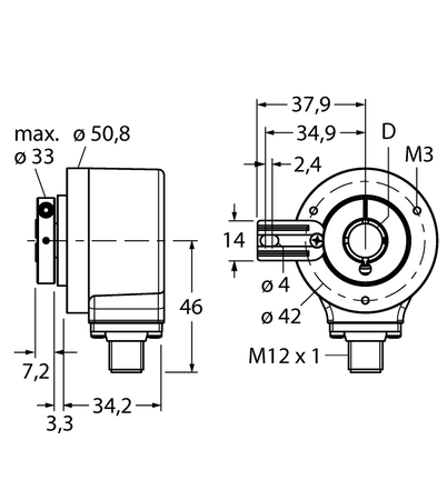 Enkoder inkrementalny REI-E-114I10T-2B5000-H1181 - Turck