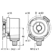 Enkoder inkrementalny REI-E-114I12E-2B360-H1181 - Turck
