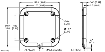Element TN-UHF-ANT-Q150-ETSI - Turck