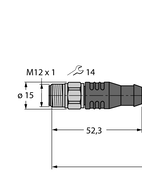 Kabel do aplikacji RFID w przemyśle spożywczym RSCV-RKCV5500-2M/S2500 - Turck