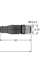 Element wykonawczy i przewód czujnika odporny na działanie wysokiej temperatury HT-WAK4-5-HT-WAS4/S2430 - Turck