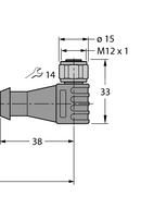 Kabel do aplikacji RFID w przemyśle spożywczym WSCV WKCV 5732-25M/CS15915 - Turck