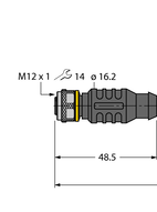 Przewód elementu wykonawczego/czujnika, PUR RKC5T-P7X2-2/TXL - Turck