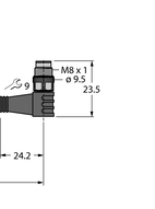 Przewód elementu wykonawczego/czujnika, PUR PKG3M-2-PSW3M/TXL - Turck