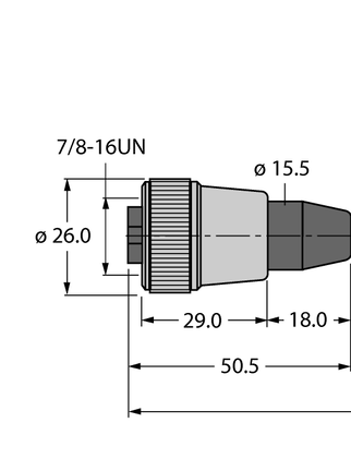 Kabel zasilający PUR RKM52-2M - Turck