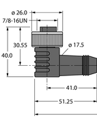 Kabel zasilający PUR WKM52-2M - Turck