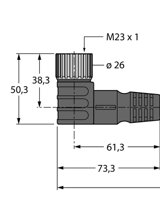 Kabel zasilający do wieloportowego koncentratora pasywnego TPU CKWM19-19-2/TXL - Turck