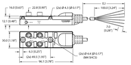 Koncentrator pasywny siłowników/czujników, 4 porty TB-4M8M-3-5 - Turck