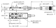 Koncentrator pasywny siłowników/czujników, 4 porty TB-4M8M-4-5-BSM14 - Turck
