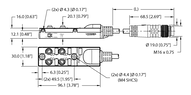 Koncentrator pasywny siłowników/czujników, 4 porty TB-4M8Z-4-0.3-BSM14 - Turck