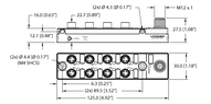 Koncentrator pasywny siłowników/czujników, 8 portów TB-8M8M-3-FS12 - Turck