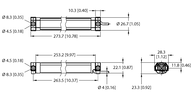 Kurtyna świetlna bezpieczeństwa SLC4P14-240P44 - Turck